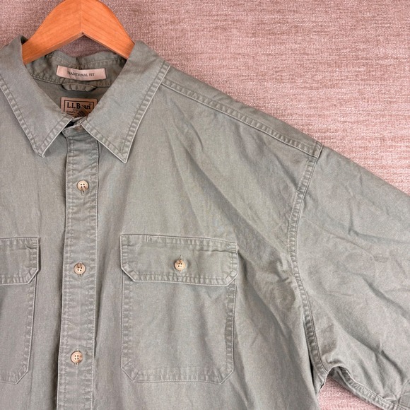 L.L. Bean Other - LL Bean Mens XXL Traditional Fit Double Pocket Short Sleeve Safari Shirt Rugged